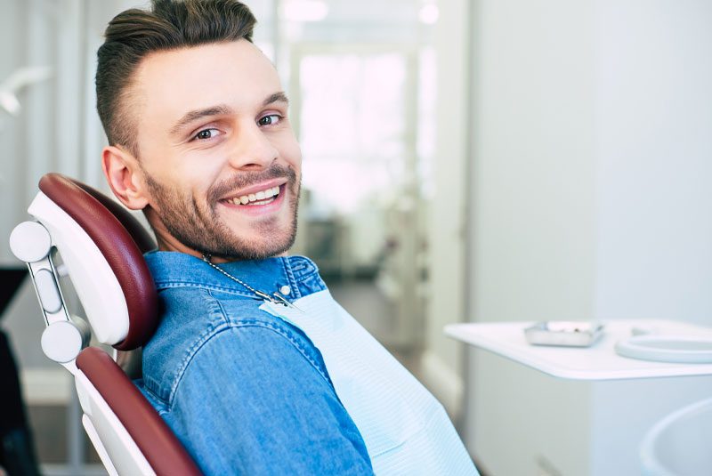 dental patient smiling after procedure